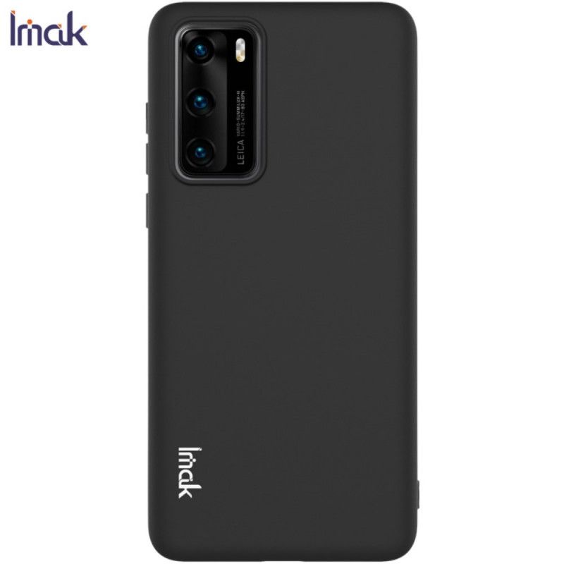 Cover Hoesje Huawei P40 Donkerblauw Zwart Telefoonhoesje Uc-1 Serie Siliconen Mat Imak