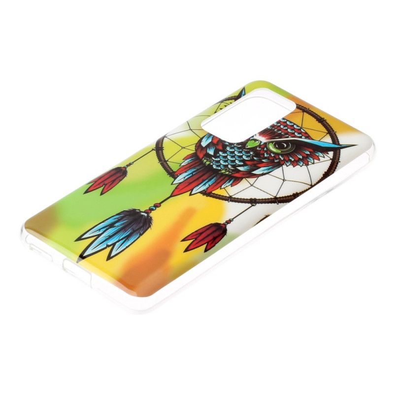 Cover Hoesje Huawei P40 Telefoonhoesje Fluorescerende Uil Dromenvanger