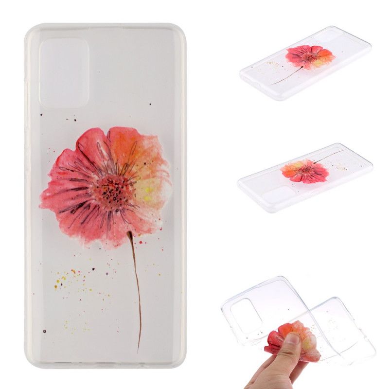 Cover Hoesje Huawei P40 Telefoonhoesje Transparante Aquarel Klaproos