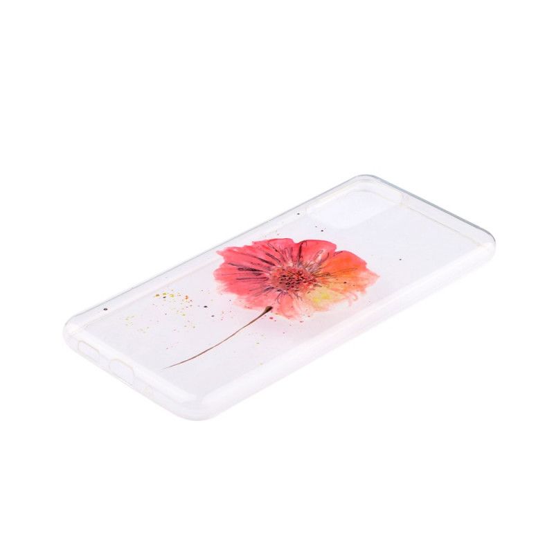 Cover Hoesje Huawei P40 Telefoonhoesje Transparante Aquarel Klaproos