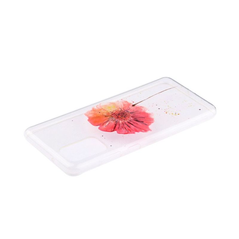 Cover Hoesje Huawei P40 Telefoonhoesje Transparante Aquarel Klaproos