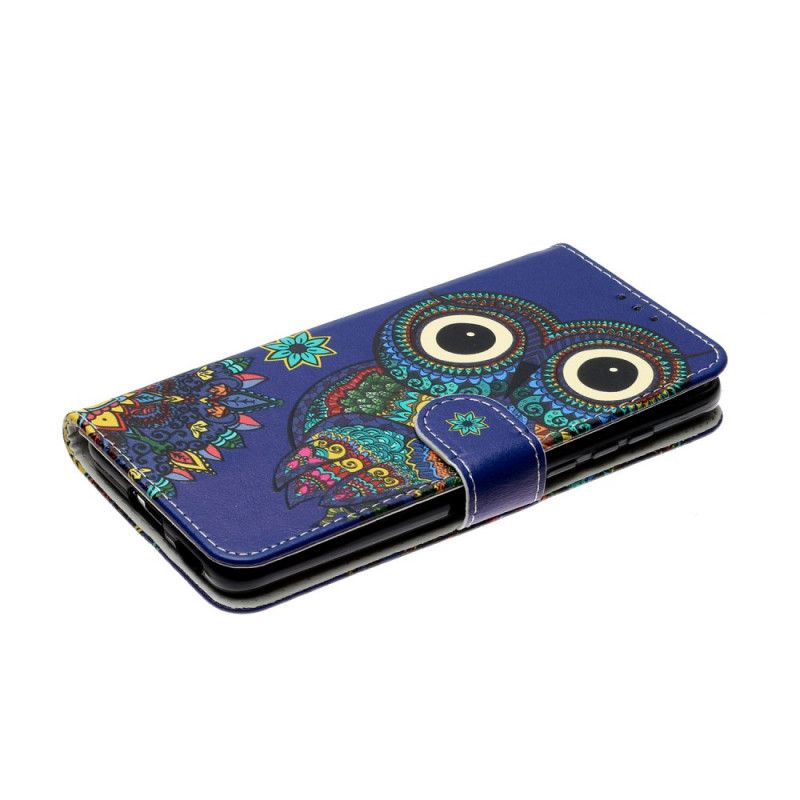 Flip Case Leren Huawei P40 Uil In Mandala