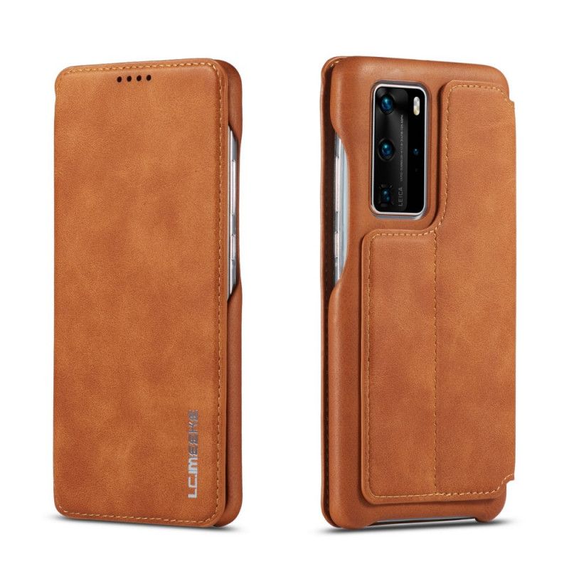 Folio-hoesje Huawei P40 Rood Zwart Lc.Imeeke Leereffect