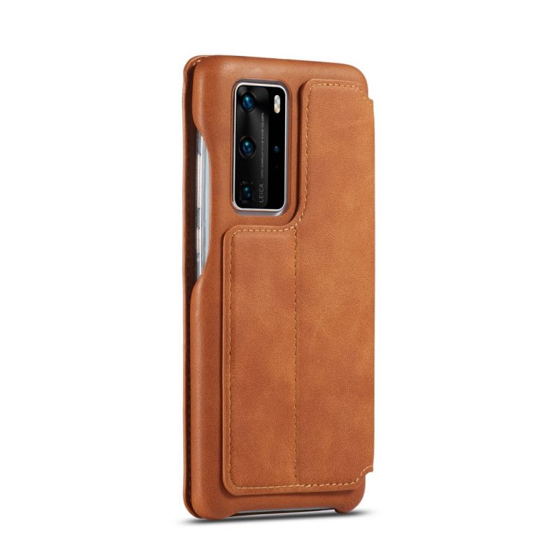 Folio-hoesje Huawei P40 Rood Zwart Lc.Imeeke Leereffect