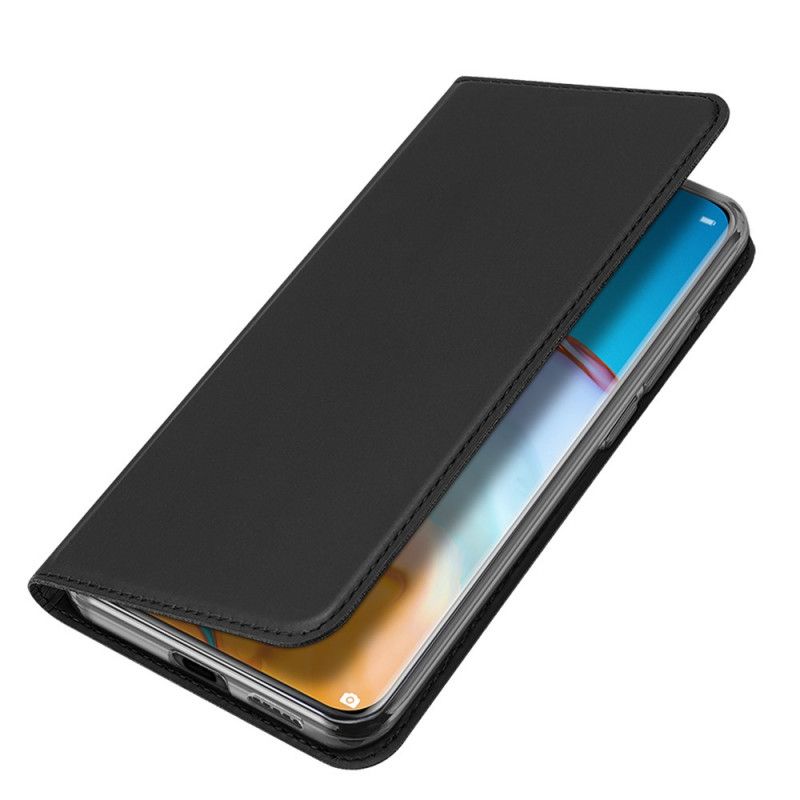 Folio-hoesje voor Huawei P40 Marineblauw Zwart Pro Dux Ducis Huid