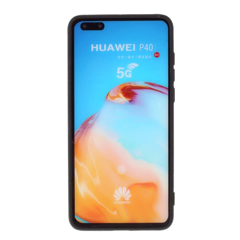 Hoesje Huawei P40 Grijs Zwart Matte Glitter