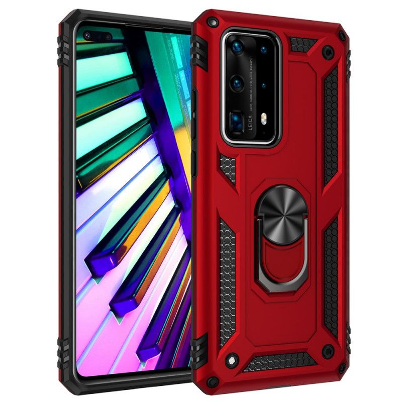 Hoesje Huawei P40 Groen Rood Premium Ring