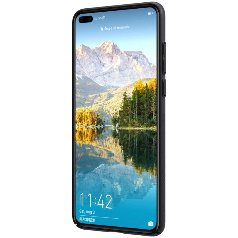 Hoesje Huawei P40 Rood Zwart Stijve Frosted Nillkin