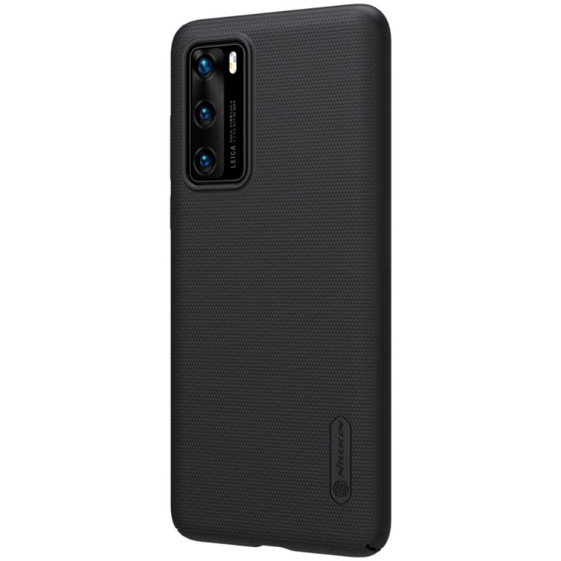 Hoesje Huawei P40 Rood Zwart Stijve Frosted Nillkin