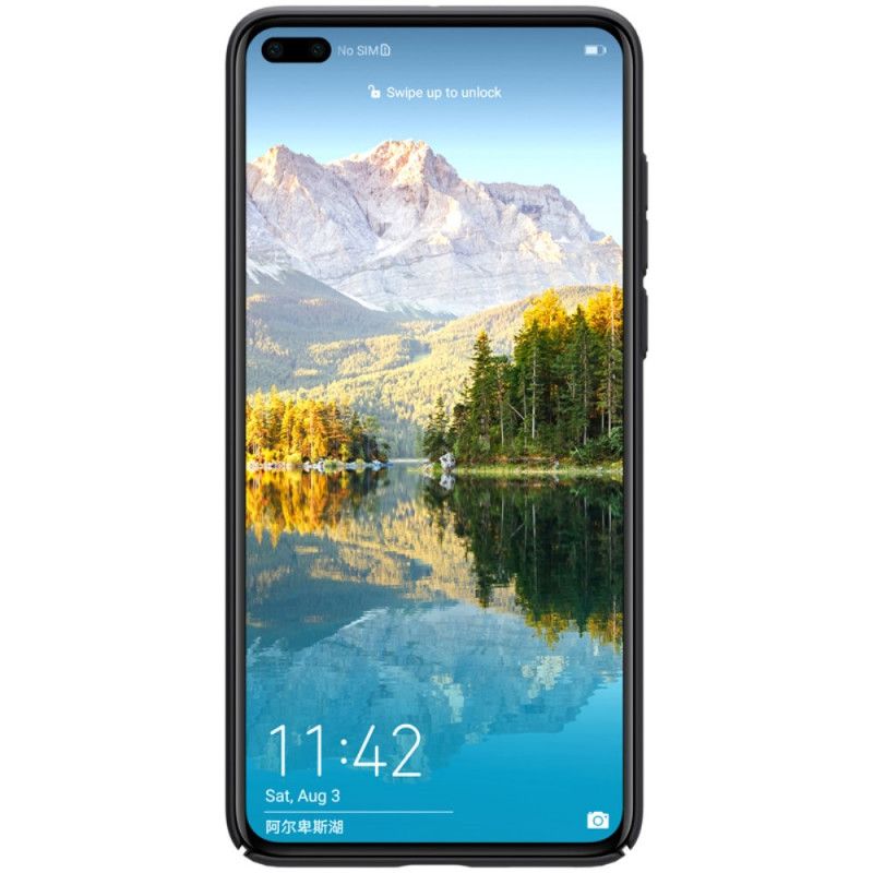 Hoesje Huawei P40 Rood Zwart Stijve Frosted Nillkin