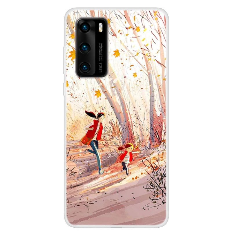 Hoesje Huawei P40 Telefoonhoesje Herfstlandschap