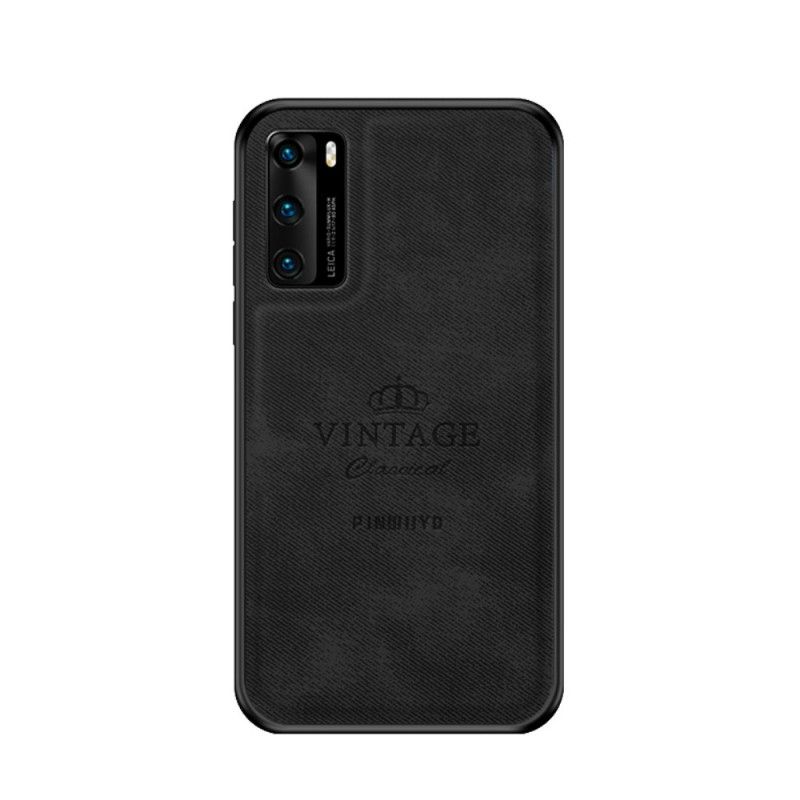 Hoesje voor Huawei P40 Grijs Zwart Eervolle Vintage Pinwuyo