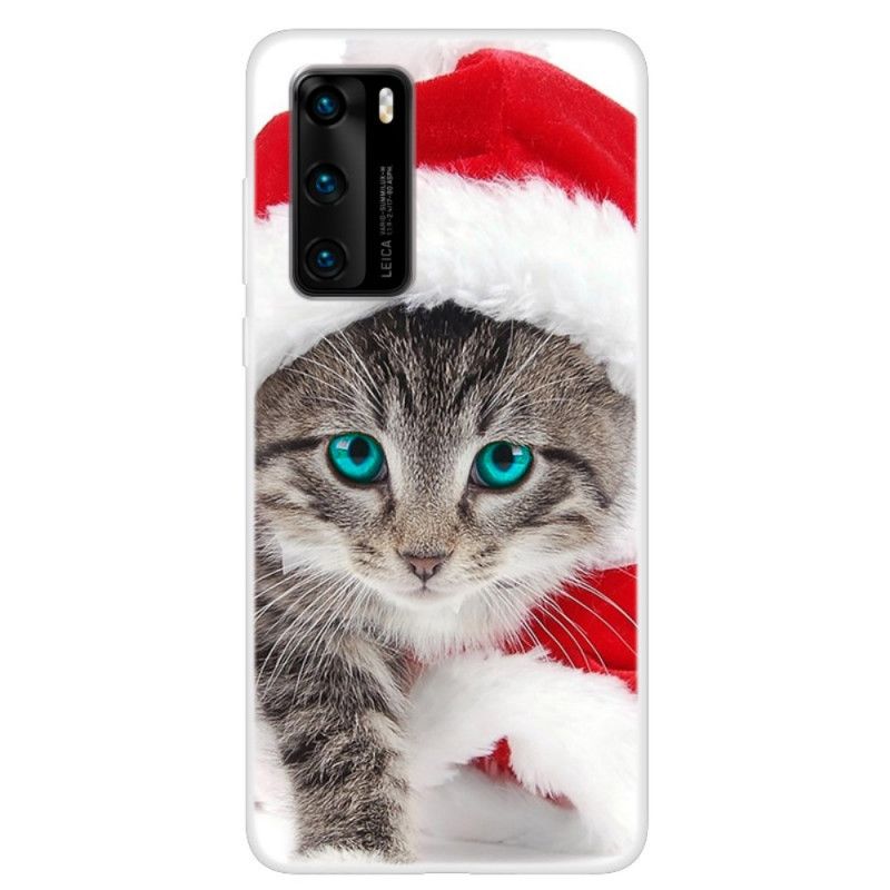 Hoesje voor Huawei P40 Kerstkat