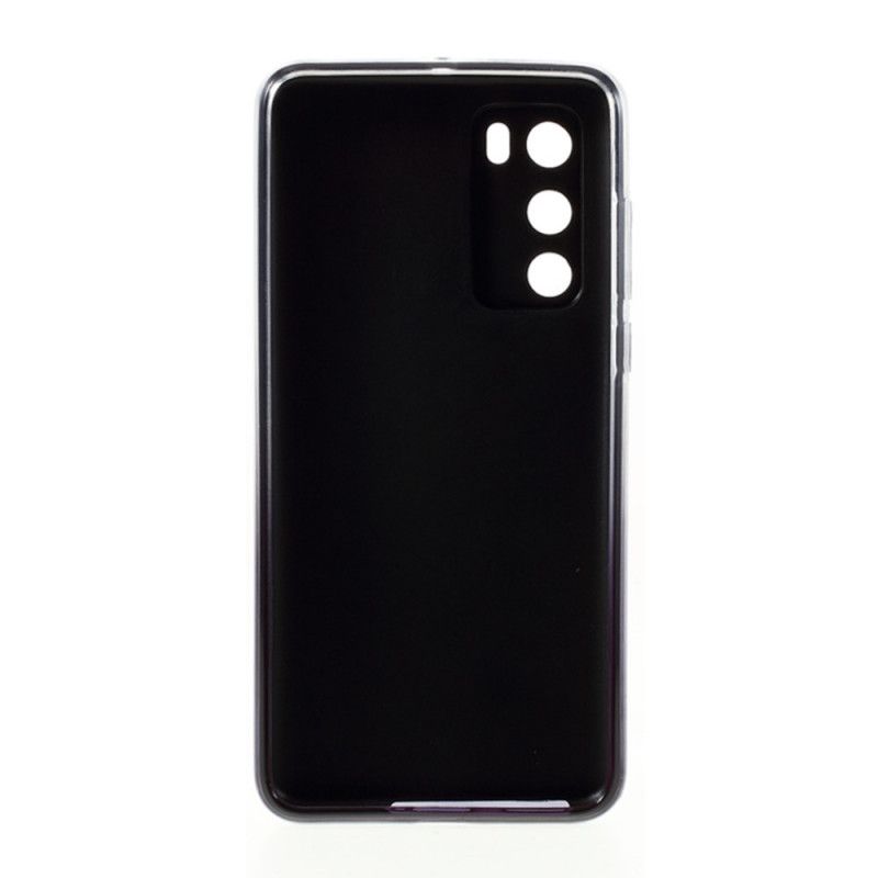 Hoesje voor Huawei P40 Magenta Zwart Verloop Glitter