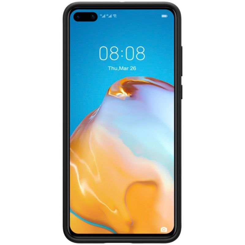 Hoesje voor Huawei P40 Rood Zwart Serie Nillkin Flex Pure