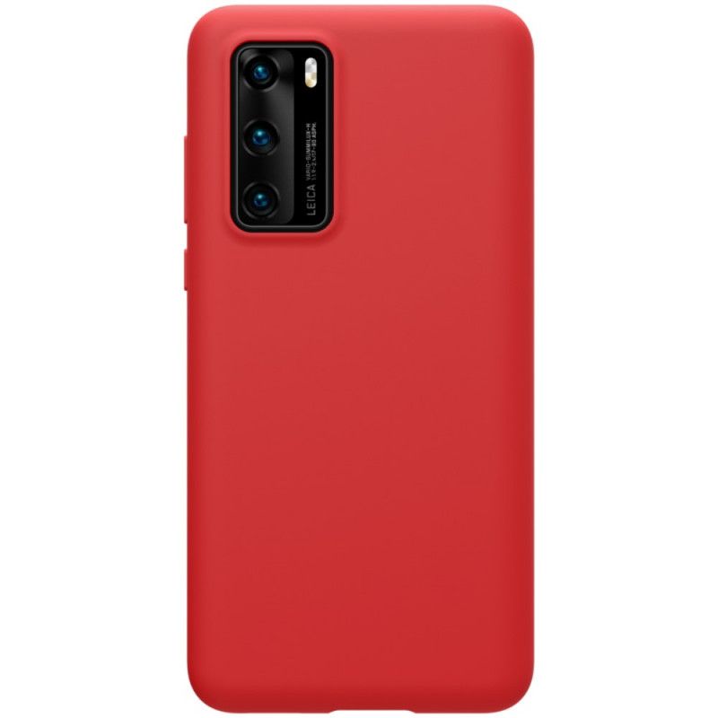 Hoesje voor Huawei P40 Rood Zwart Serie Nillkin Flex Pure