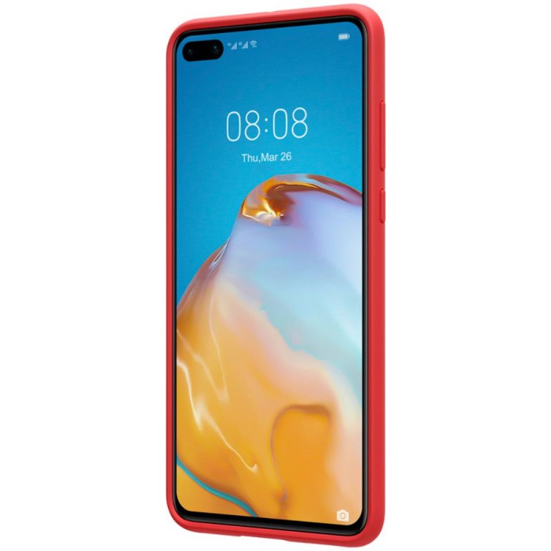 Hoesje voor Huawei P40 Rood Zwart Serie Nillkin Flex Pure