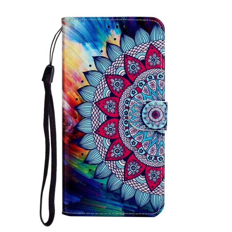 Leren Hoesje Huawei P40 Ultra Kleurrijke Mandala