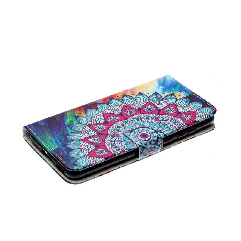 Leren Hoesje Huawei P40 Ultra Kleurrijke Mandala