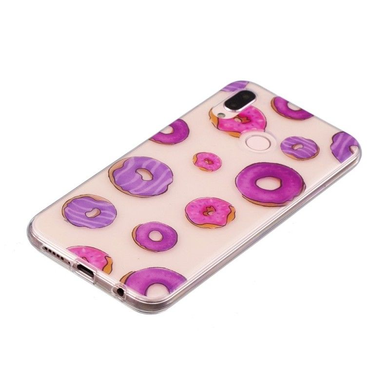 Case Hoesje Huawei P20 Lite Telefoonhoesje Transparante Donuts Waaier