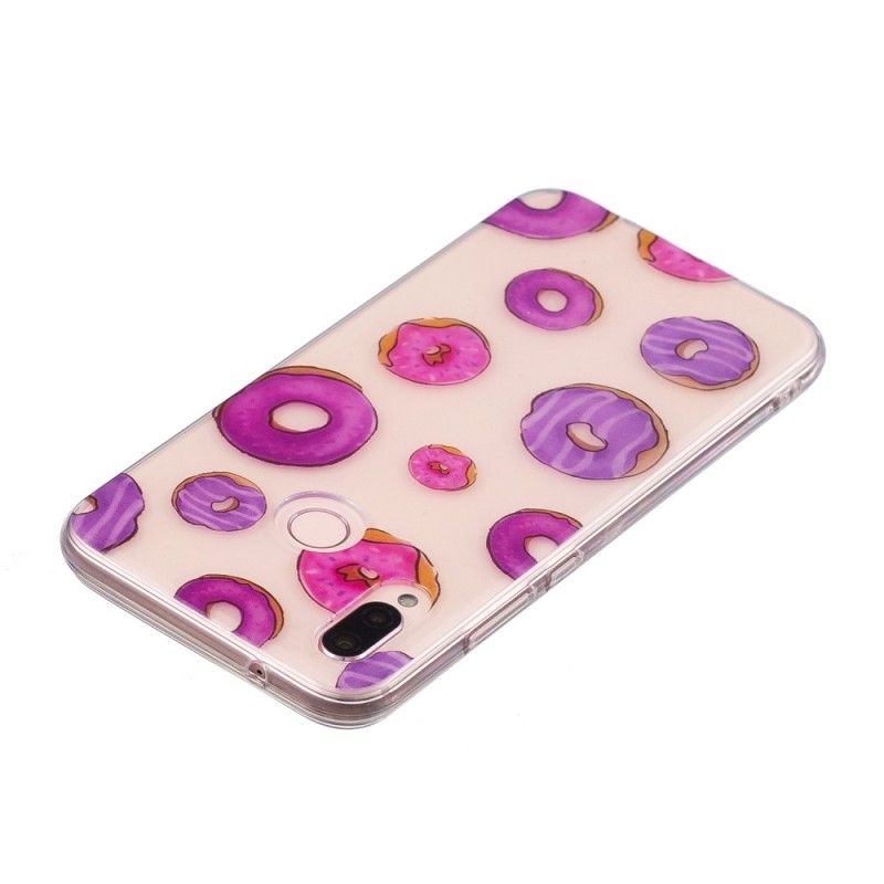 Case Hoesje Huawei P20 Lite Telefoonhoesje Transparante Donuts Waaier