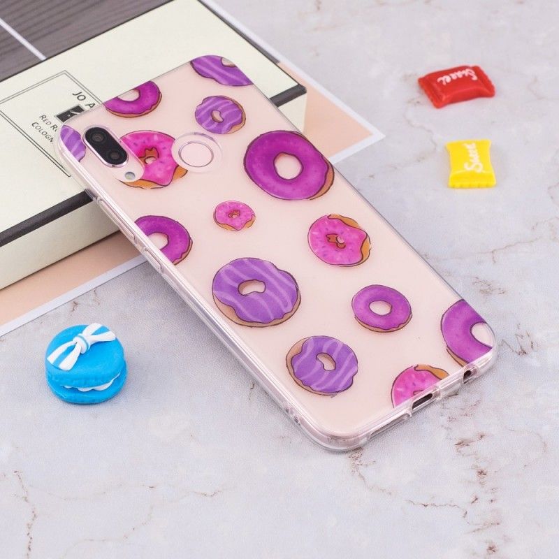 Case Hoesje Huawei P20 Lite Telefoonhoesje Transparante Donuts Waaier