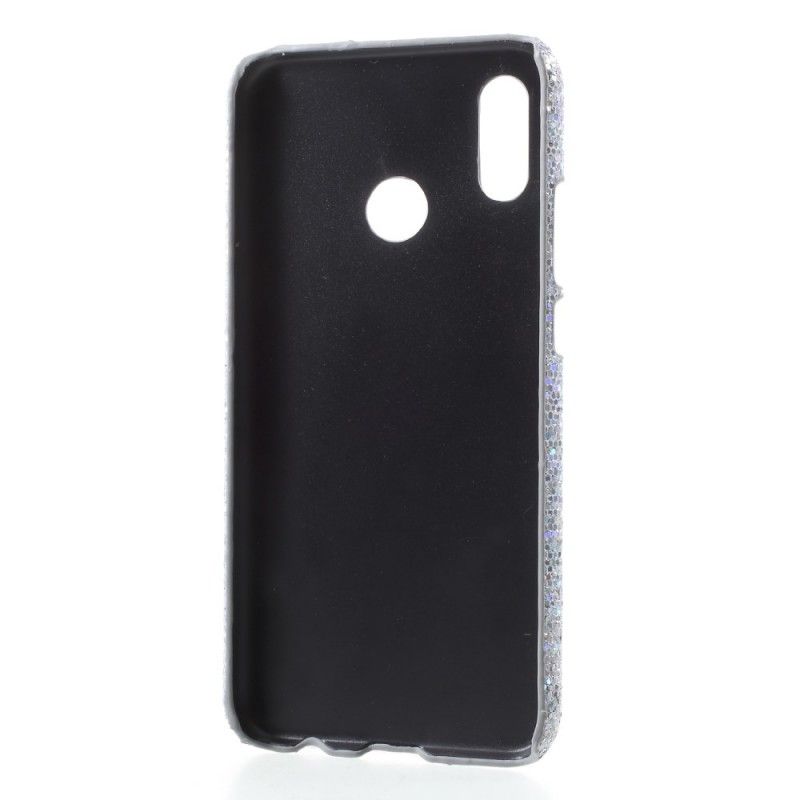 Case Hoesje Huawei P20 Lite Zilver Magenta Telefoonhoesje Pailletten