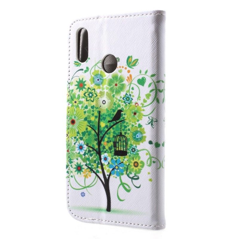 Cover Folio-hoesje Huawei P20 Lite Telefoonhoesje Bloeiende Boom