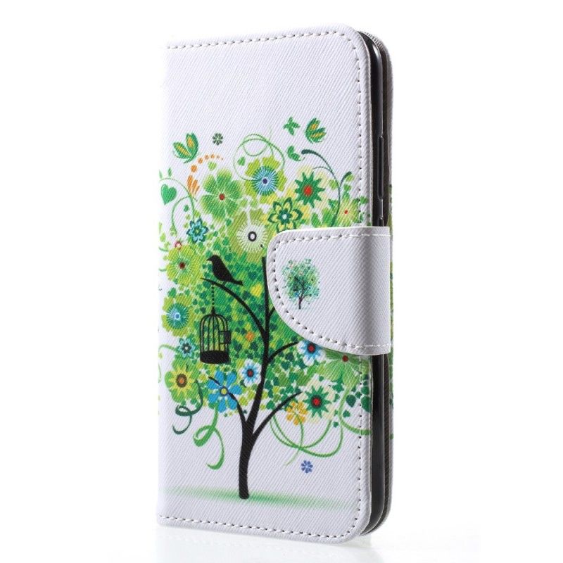 Cover Folio-hoesje Huawei P20 Lite Telefoonhoesje Bloeiende Boom