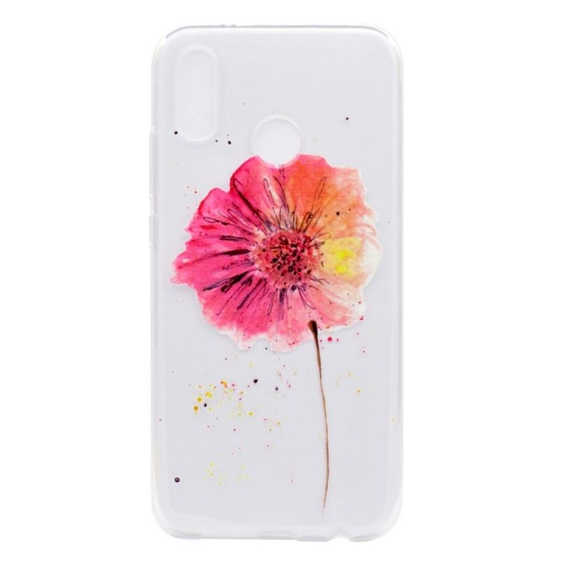 Cover Hoesje Huawei P20 Lite Telefoonhoesje Transparante Aquarel Klaproos