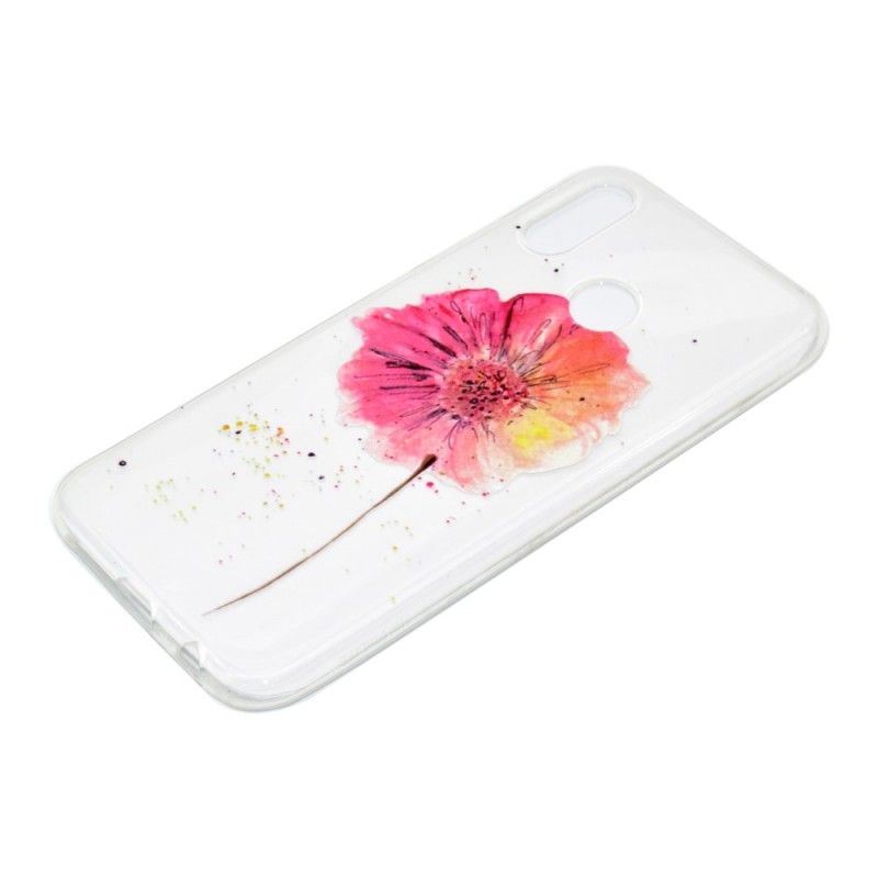 Cover Hoesje Huawei P20 Lite Telefoonhoesje Transparante Aquarel Klaproos