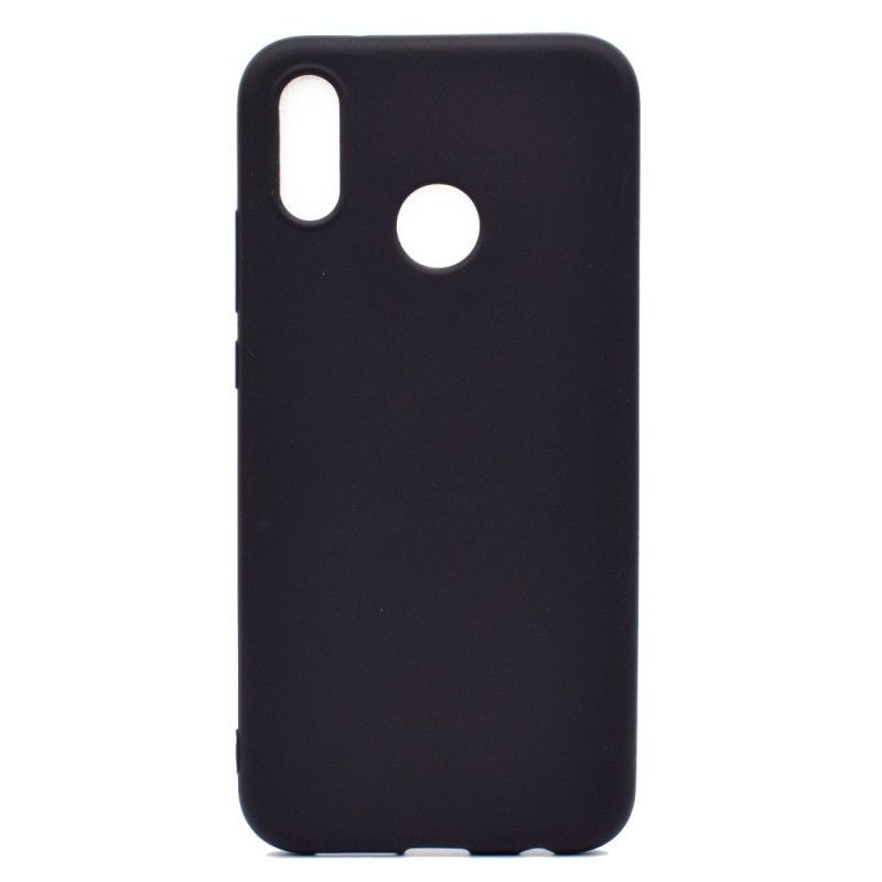 Cover Hoesje Huawei P20 Lite Wit Zwart Telefoonhoesje Matte Siliconen