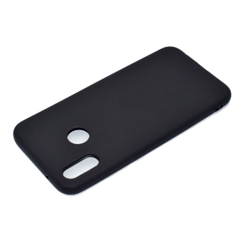 Cover Hoesje Huawei P20 Lite Wit Zwart Telefoonhoesje Matte Siliconen