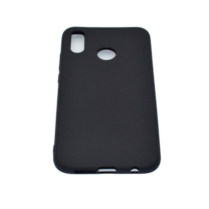 Cover Hoesje Huawei P20 Lite Wit Zwart Telefoonhoesje Matte Siliconen