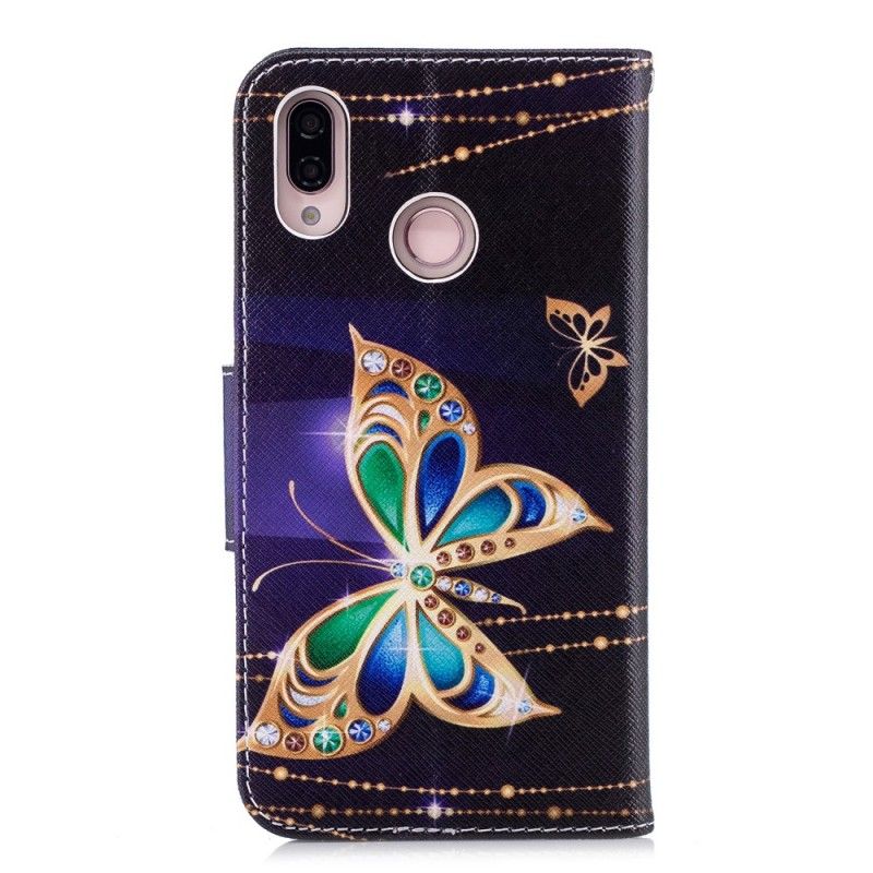 Flip Case Leren Huawei P20 Lite Magische Vlinder