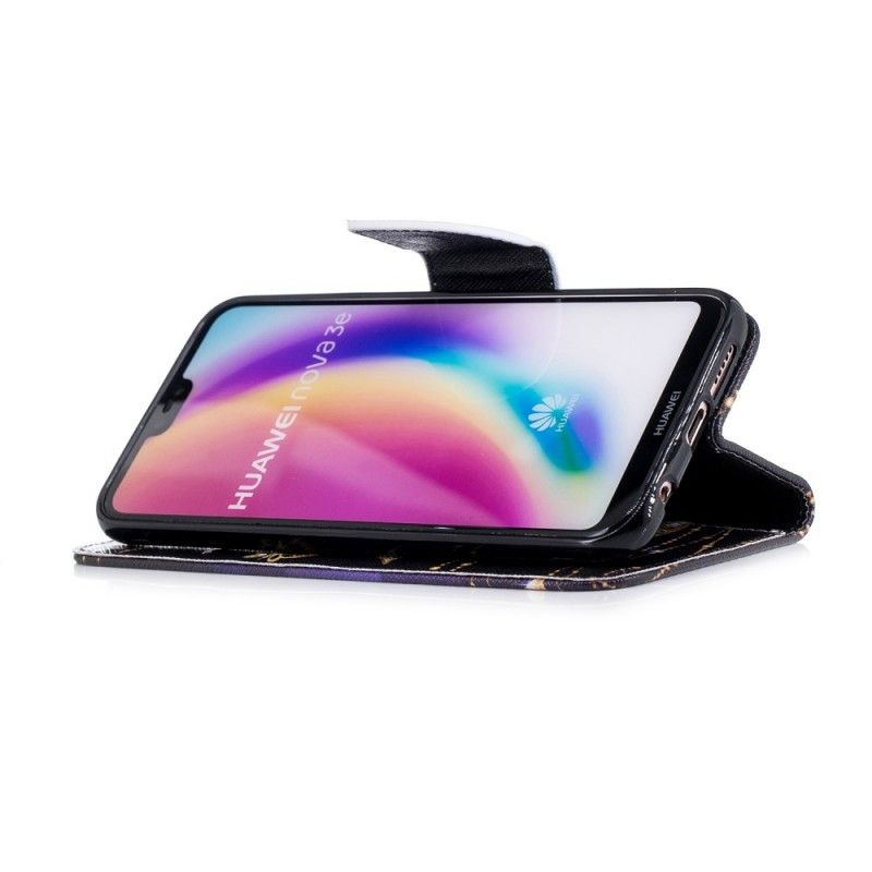 Flip Case Leren Huawei P20 Lite Magische Vlinder