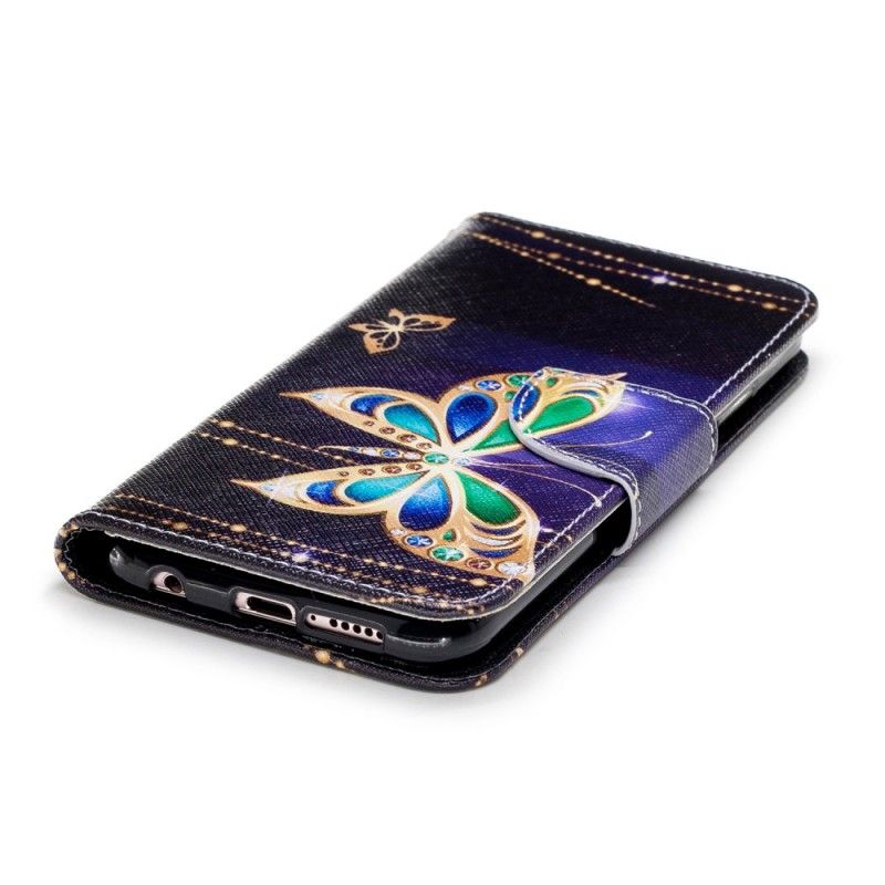 Flip Case Leren Huawei P20 Lite Magische Vlinder