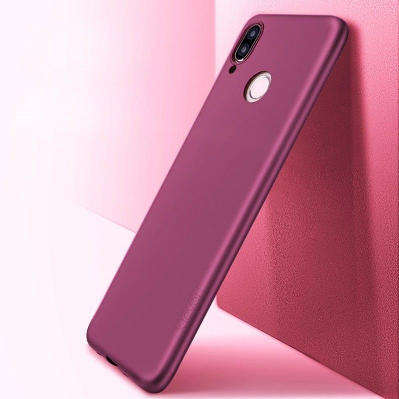 Hoesje Huawei P20 Lite Rood Zwart Metallic Effect