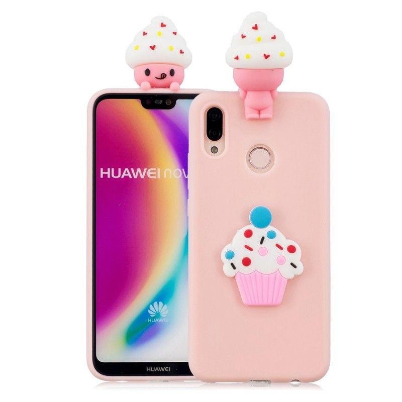 Hoesje Huawei P20 Lite Telefoonhoesje 3D Cup Cake