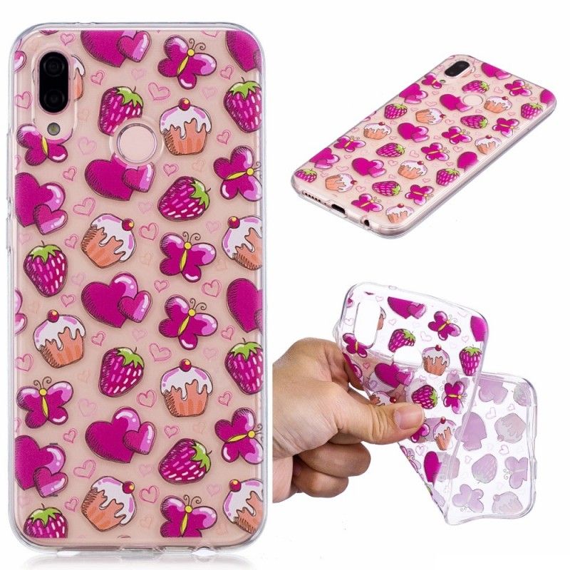 Hoesje Huawei P20 Lite Transparante Love Cakes