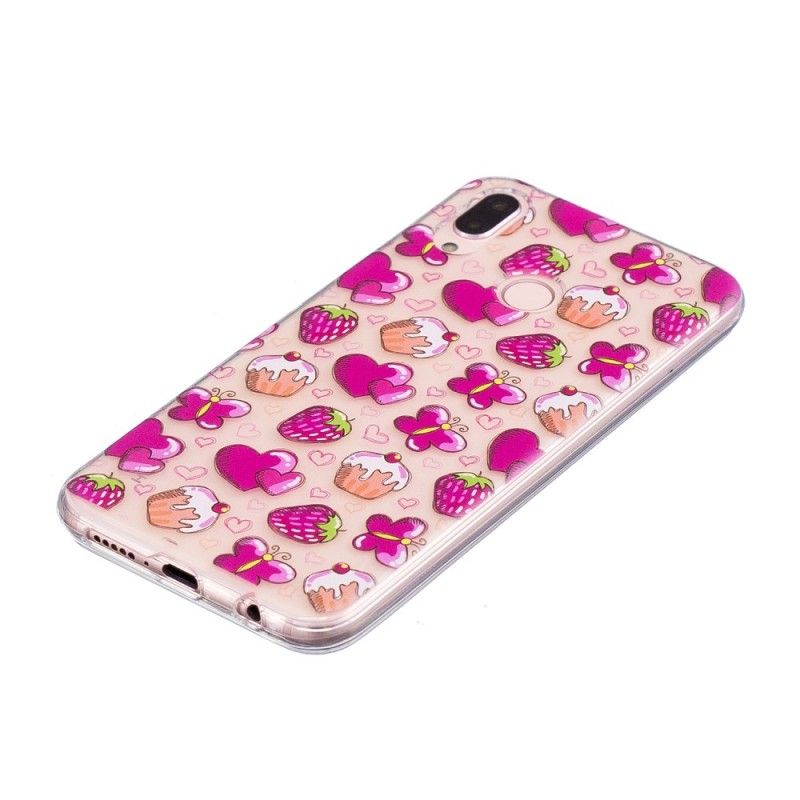 Hoesje Huawei P20 Lite Transparante Love Cakes