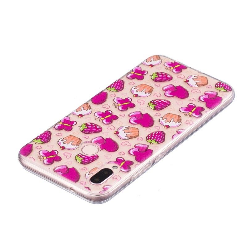 Hoesje Huawei P20 Lite Transparante Love Cakes