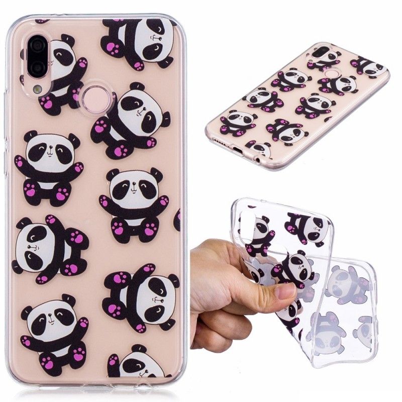 Hoesje Huawei P20 Lite Transparante Panda'S Hebben Plezier