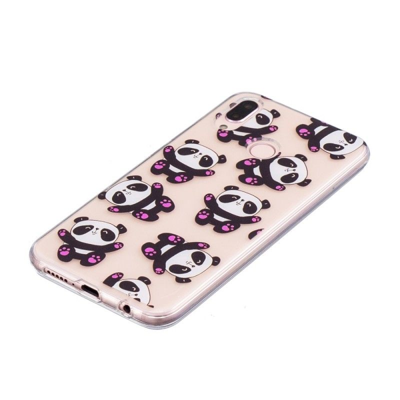 Hoesje Huawei P20 Lite Transparante Panda'S Hebben Plezier