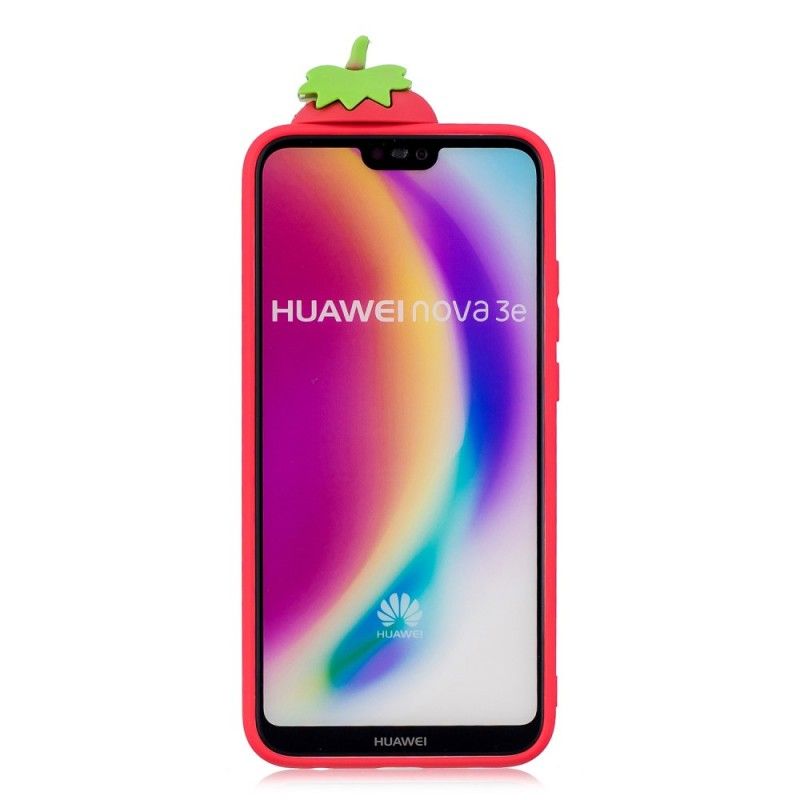 Hoesje voor Huawei P20 Lite 3D Aardbei