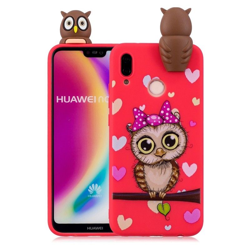 Hoesje voor Huawei P20 Lite 3D Juffrouw Uil