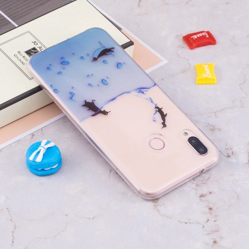 Hoesje voor Huawei P20 Lite Transparant Pinguïnspel