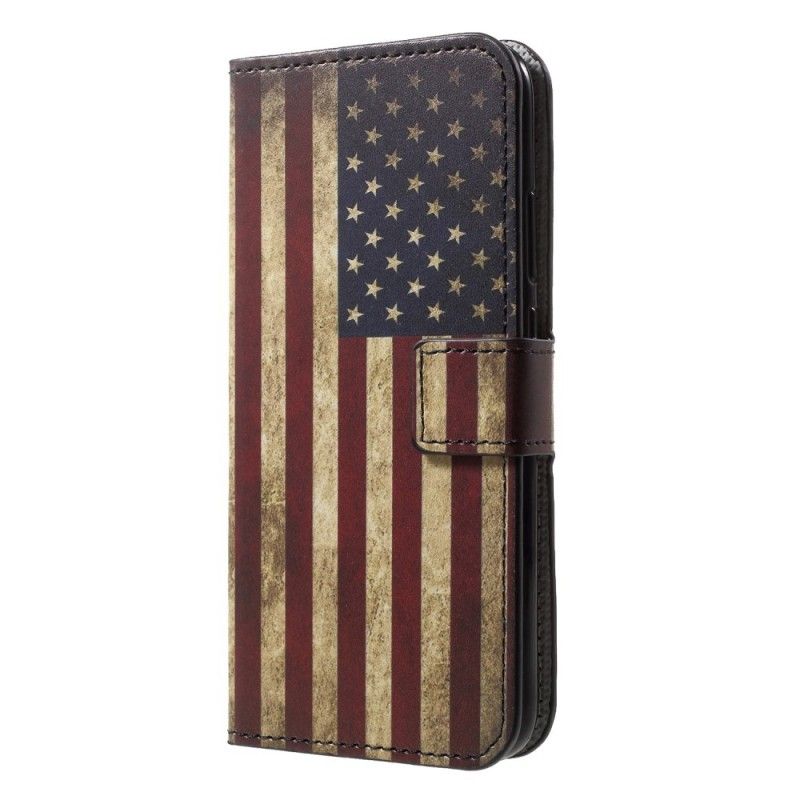 Leren Hoesje voor Huawei P20 Lite Usa Vlag