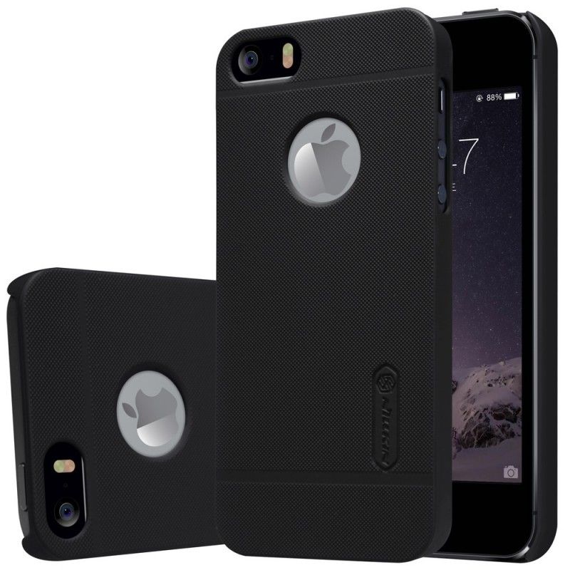 Hoesje voor iPhone 5 / 5S / SE Zwart Stijve Frosted Nillkin