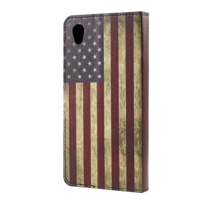 Cover Folio-hoesje Sony Xperia L1 Telefoonhoesje Usa Vlag